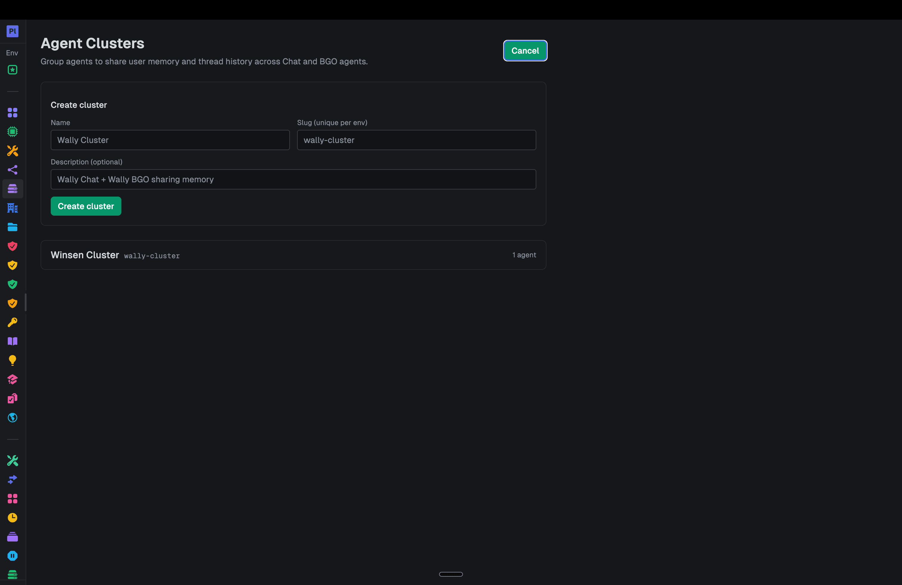 Run multi-agent clusters